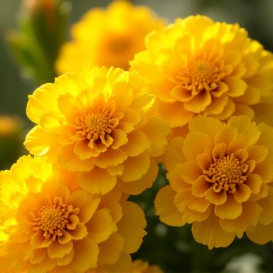 Un bouquet de fleurs d'immortelle jaunes vives.