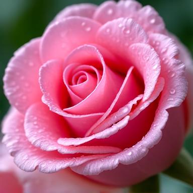 Gros plan sur une fleur de Rose de Grasse fraîche et rosée.